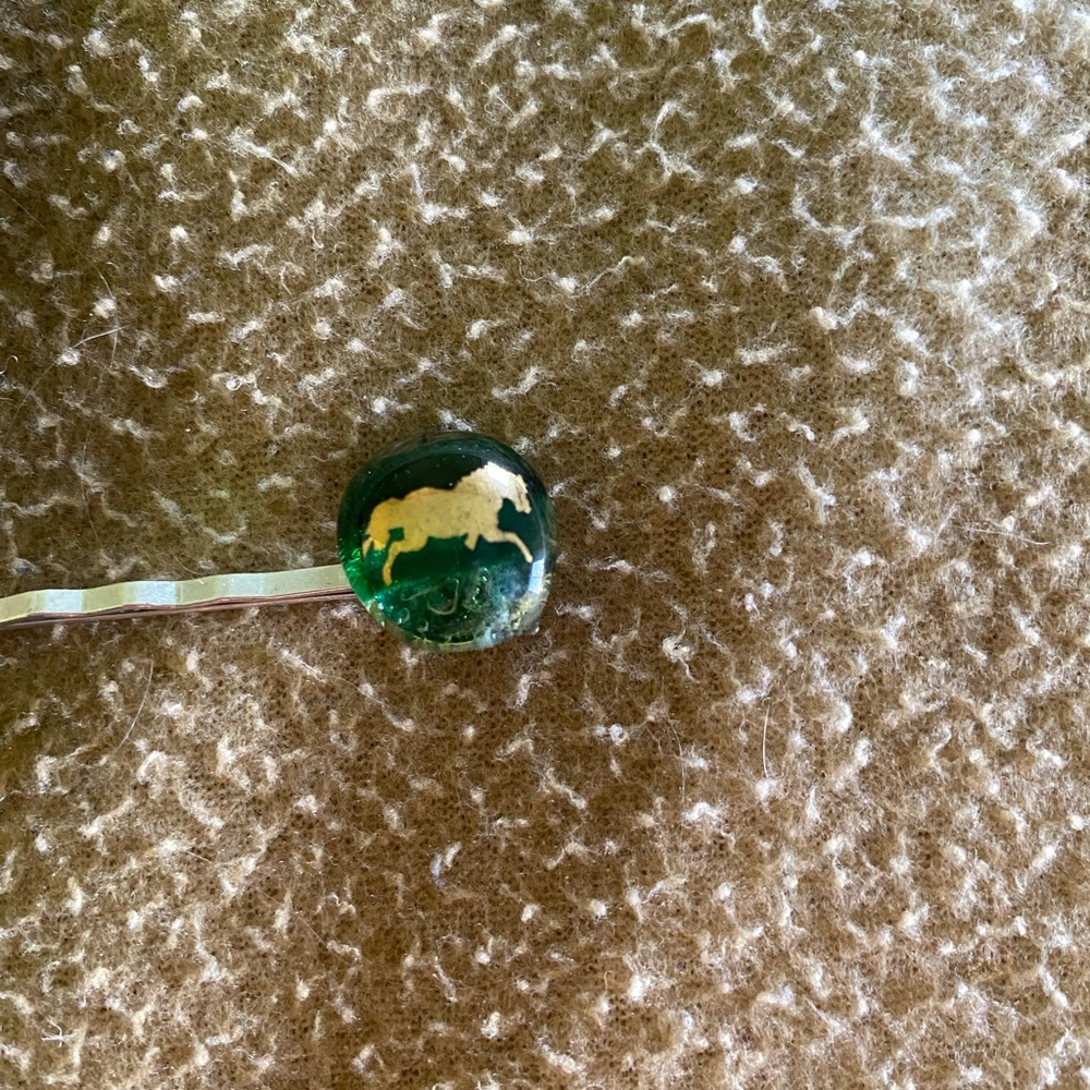 Handmade Glass Horse Hairclip